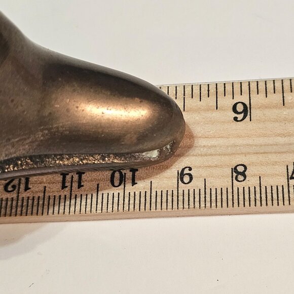 Vintage Brass Dolphin Figurine Paperweight Display Piece - Picture 10 of 10